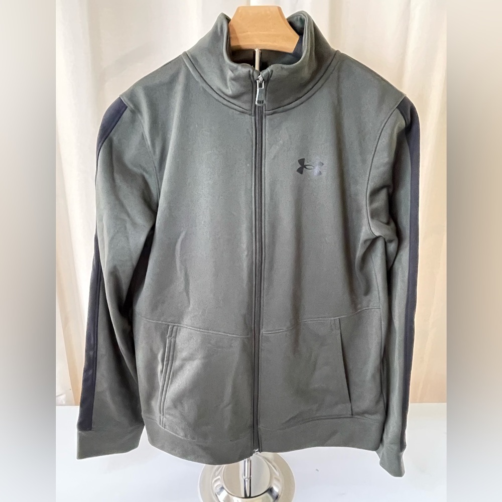 Boys Under Amour Dark Green zip up Shirt/jacket
